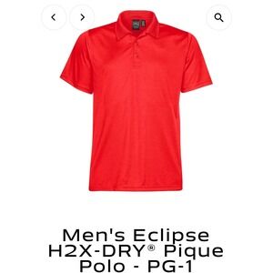 Stormtech Performance Mens Eclipse H2X-DRY Pique Polo Red PG-1‎ Size 2XL NWT